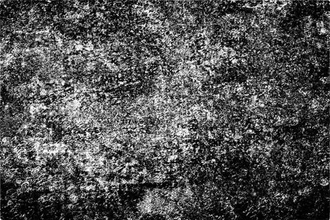 Grunge pattern of scratches, chips, scuffs. Strokes, dry brush on paper. Blac Stock Photos