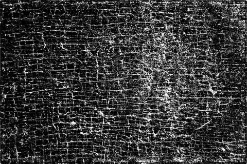 Grunge pattern of scratches, chips, scuffs. Strokes, dry brush on paper. Blac Stock Photos
