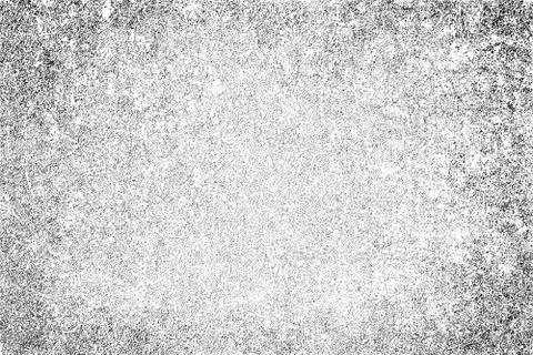 Grunge pattern of scratches, chips, scuffs. Strokes, dry brush on paper. Blac Stock Photos