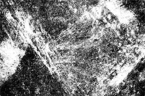 Grunge pattern of scratches, chips, scuffs. Strokes, dry brush on paper. Blac Stock Photos