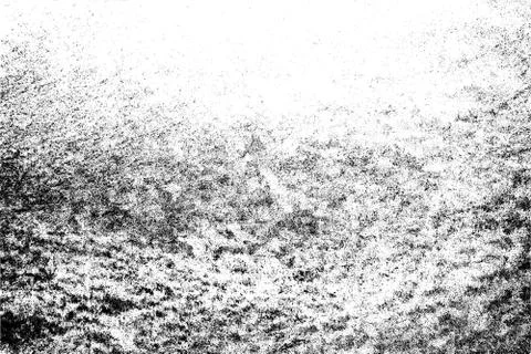 Grunge pattern of scratches, chips, scuffs. Strokes, dry brush on paper. Blac Stock Photos