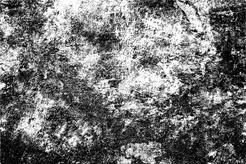 Grunge pattern of scratches, chips, scuffs. Strokes, dry brush on paper. Blac Stock Photos