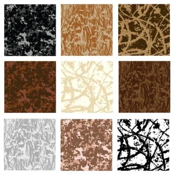 Grunge patterns Stock Illustration