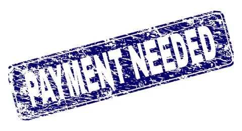 Grunge PAYMENT NEEDED Framed Rounded Rectangle Stamp Stock Illustration