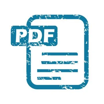 Grunge pdf file icon Stock Illustration