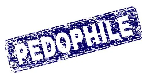 Grunge PEDOPHILE Framed Rounded Rectangle Stamp 스톡 일러스트