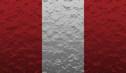 Grunge Peru flag. Peru flag with waving grunge texture. Illustrazione stock
