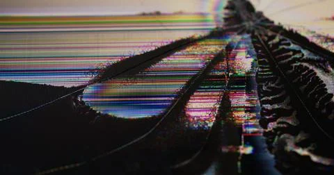 Grunge pixel matrix damage glitch failure blur Stock Photos