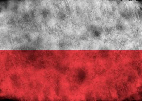 Grunge Poland flag. Stock Illustration