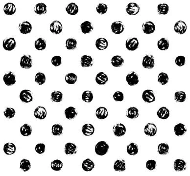 Grunge Polka Seamless Pattern Stock Illustration