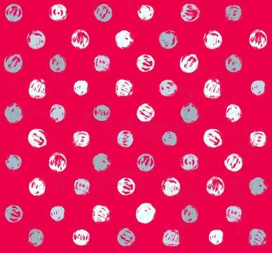 Grunge Polka Seamless Pattern Stock Illustration