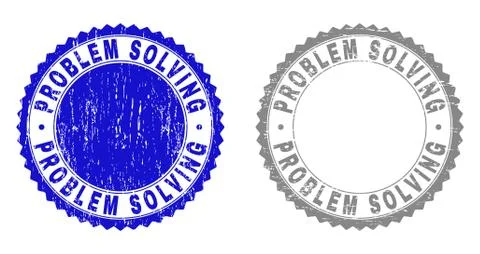 Grunge PROBLEM SOLVING Scratched Watermarks Stockillustratie