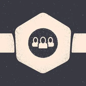 Grunge Project team base icon isolated on grey background. Business analysis and イラスト素材