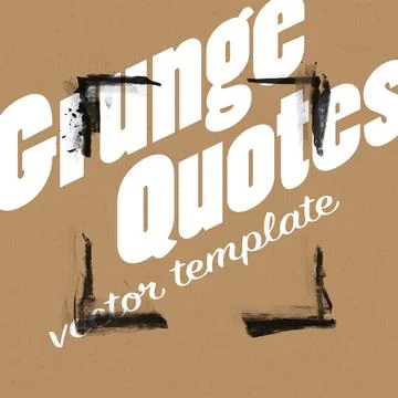 Grunge quotes. Vector template for overlays. On cardboard realistic texture Stockillustratie