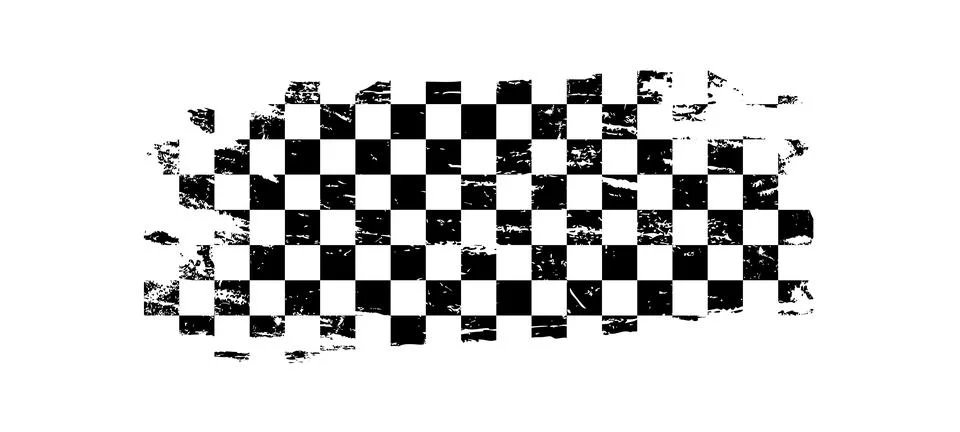 Grunge race flag checker pattern for car rally Stock Illustration