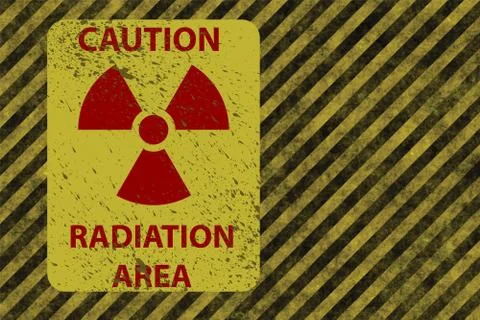 Grunge radiation warning Stock Illustration