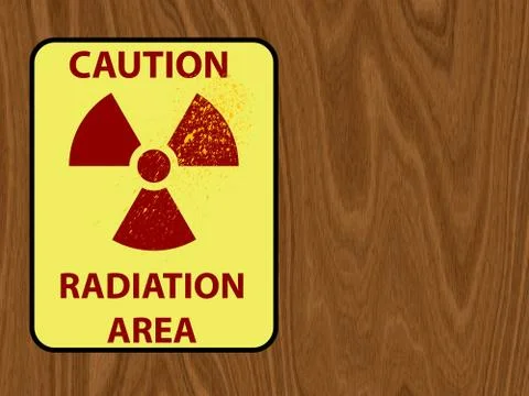 Grunge radiation warning Stock Illustration