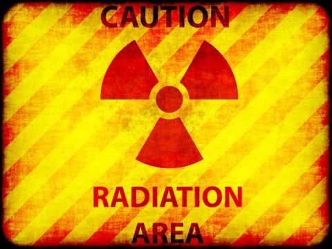 Grunge radiation warning Stock Illustration