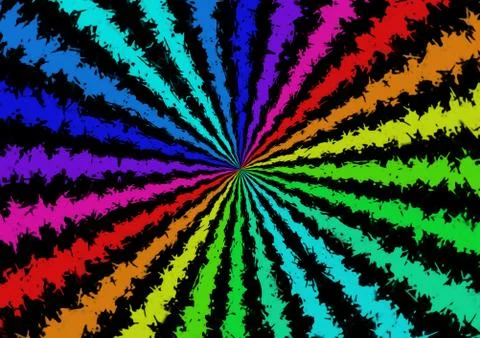 Grunge rainbow explosion Stock Illustration