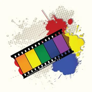 Grunge rainbow frame Stock Illustration