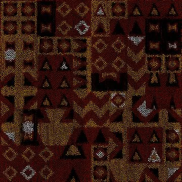 Grunge random polka dot Vector Seamless Pattern made in ethnic style. African Stock Illustration