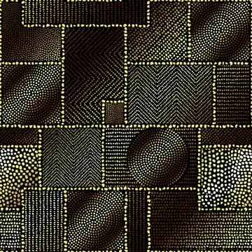 Grunge random polka dot Vector Seamless Pattern made in ethnic style. African Stock Illustration