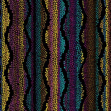 Grunge random polka dot Vector Seamless Pattern made in ethnic style. Afric.. Illustrazione stock