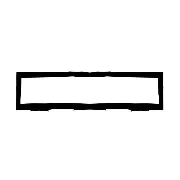 Grunge rectangular frame stamp. Ink empty black box. Rectangular border. Vector Stock Illustration