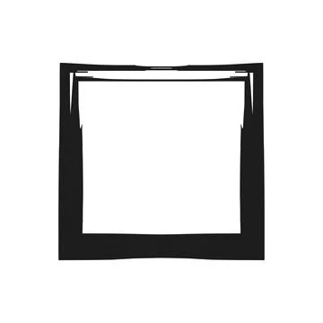 Grunge rectangular frame stamp. Ink empty black box. Rectangular border. Vector Stock Illustration