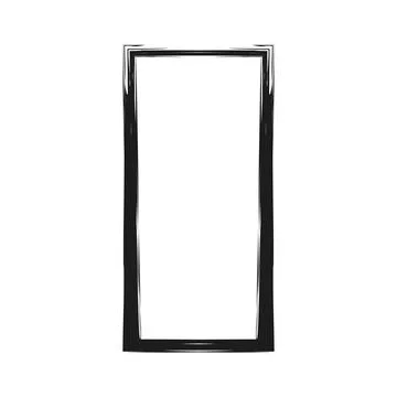 Grunge rectangular frame stamp. Ink empty black box. Rectangular border. Vector Stock Illustration