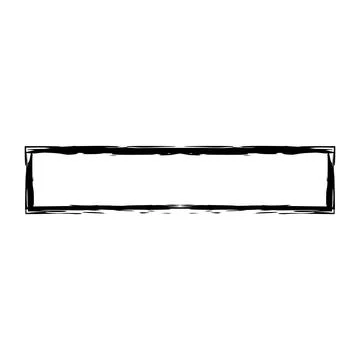 Grunge rectangular frame stamp. Ink empty black box. Rectangular border. Vector Stock Illustration