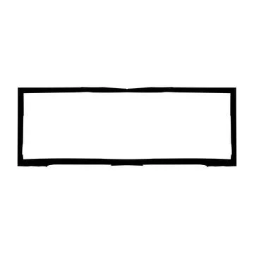 Grunge rectangular frame stamp. Ink empty black box. Rectangular border. Vector Stock Illustration