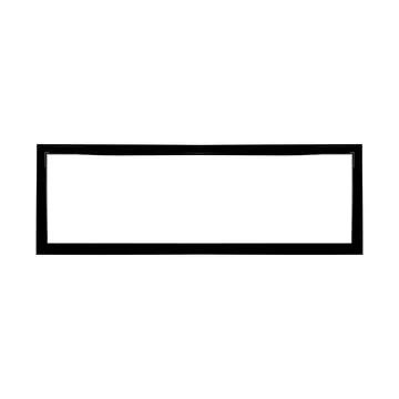 Grunge rectangular frame stamp. Ink empty black box. Rectangular border. Vector Stock Illustration