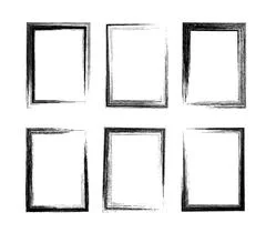 3 Rectangle Photo Frames Oblique Layout: Royalty Free #154456730