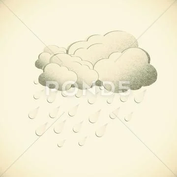 Grunge recycled pape rain on vintage tone background Stock Illustration