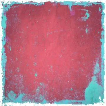 Grunge red background with blue borders Stock Illustration