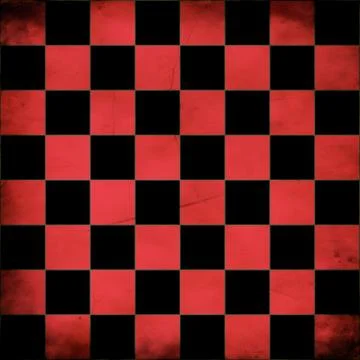 Grunge red checker board Stock Illustration