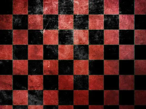Grunge red checkers Stock Illustration