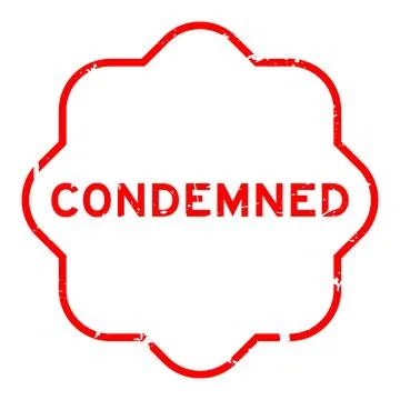 Grunge red condemnedd word square rubber seal stamp on white background Stock Illustration