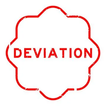 Grunge red deviation word rubber seal stamp on white background Stock Illustration