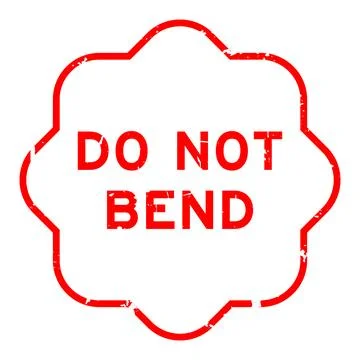 Grunge red do not bend word rubber seal stamp on white background Stock Illustration