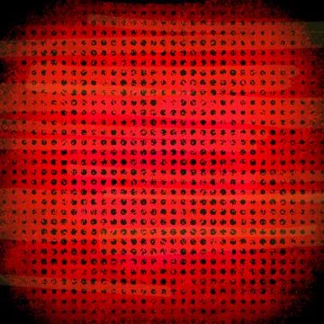 Grunge red dotted background. Stock Illustration
