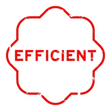 Grunge red efficient word rubber seal stamp on white background イラスト素材