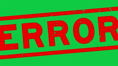 Grunge red error word square rubber seal stamp zoom in green background Stock Footage 153415343
