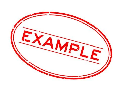 Grunge red example word oval rubber seal stamp on white background 스톡 일러스트