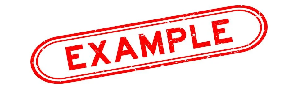 Grunge red example word rubber seal stamp on white background Stock Illustration