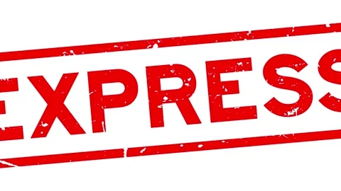 Grunge red express word square rubber seal stamp zoom on white background Stock Footage 140394051