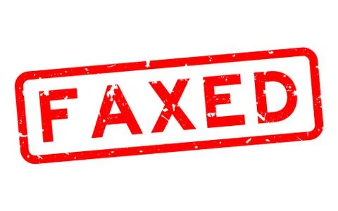 Grunge red faxed word square rubber seal stamp on white background Stock Illustration