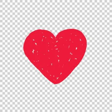 Grunge Red Heart Distressed Texture Vector Icon Stock Illustration