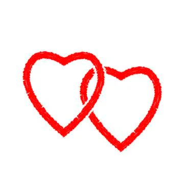 Grunge red heart Stock Illustration
